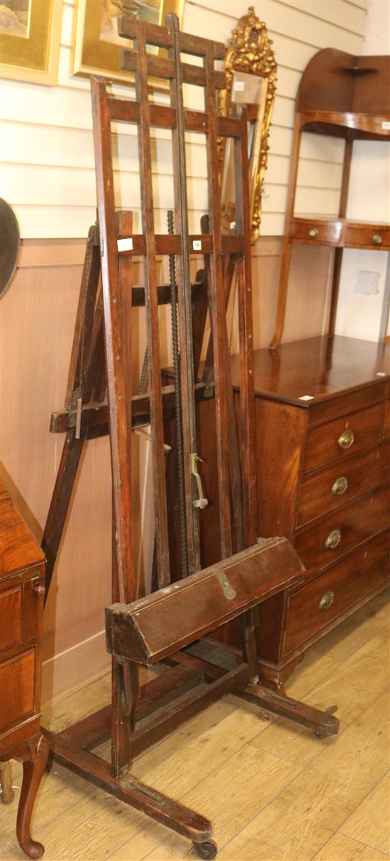 A Victorian picture easel by G.Gent, H.200cm